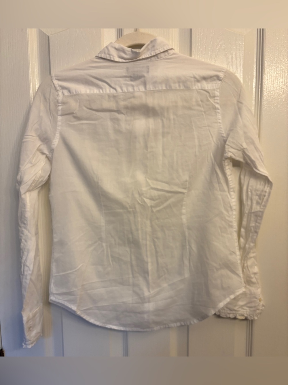 Ralph Lauren White 100% Cotton Button-down Ruffled Shirt ~ Child’s Size 16 - Picture 2 of 13